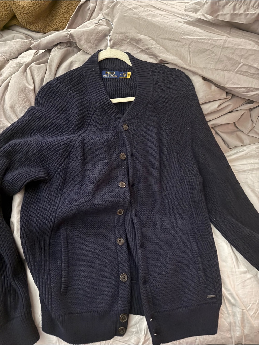 Polo by Ralph Lauren Navy Knit Button-Front Cardigan